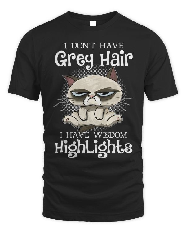 Cat I don't have grey hair i have wisdom highlights Classic T Shirt