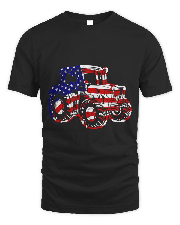 Tractor Farm American Farm Tractor Flag July 4