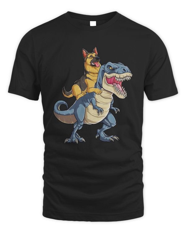 German Shepherd Dinosaur T rex