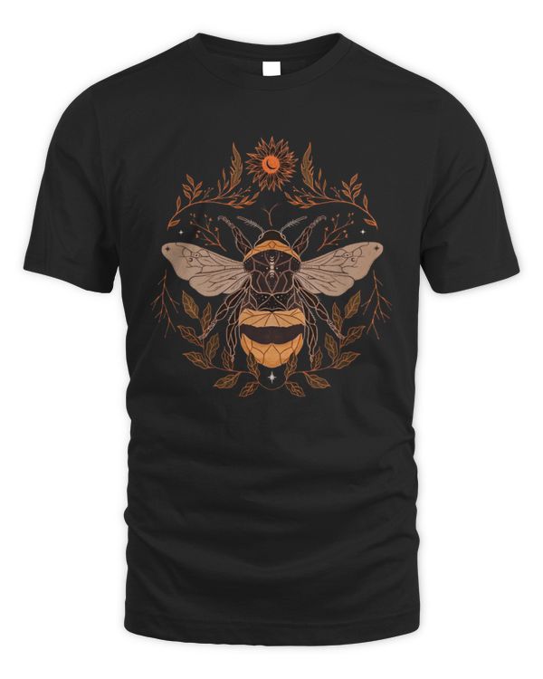 Cottagecore Bumblebee Shirt, Boho Fall Bee Tee Shirt, Botanical Insect Shirt, Mystical Bumble Bee Shirt, Forestcore Bumblebee Shirt