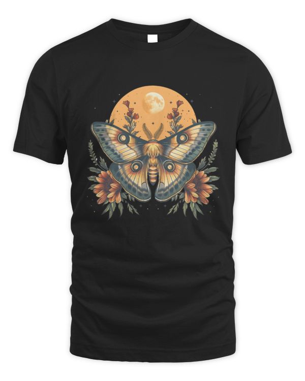 Moth Shirt, Luna Moth Witchy Shirt, Goblincore Shirt, Celestial Shirt, Goblincore Clothing