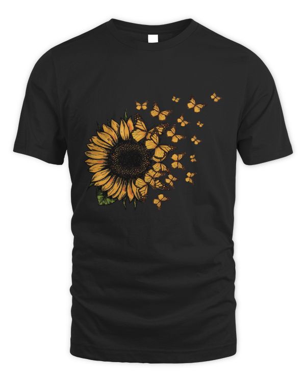 Sunflower Shirt, Butterfly T-Shirt, Graphic Tees for Women, Gift for Her, Inspirational Outfit, Mothers Day Gift, Gift for Women
