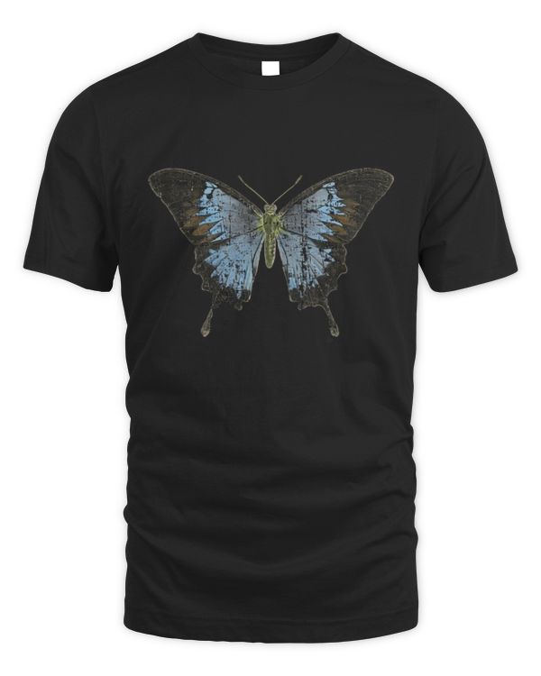 Big Blue Butterfly Shirt, Butterfly Trendy Shirt