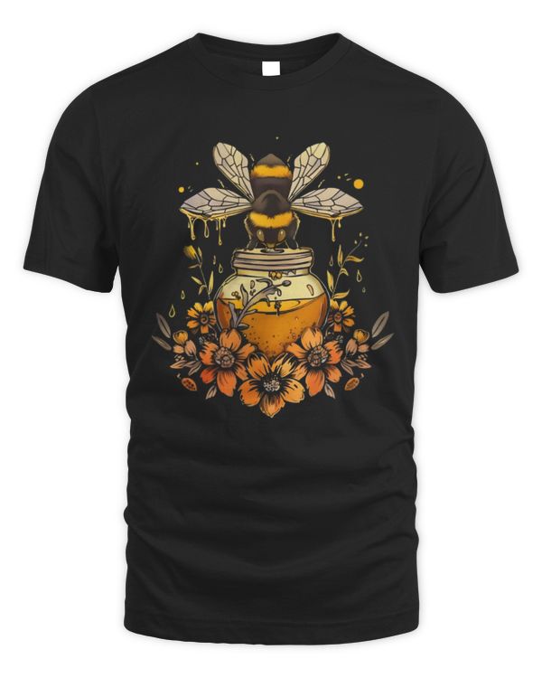 Flower Bee T-Shirt, Beekeeper T-Shirt, Farm T-Shirt, Honey Bee Lover Shirt, Gift For Farmer