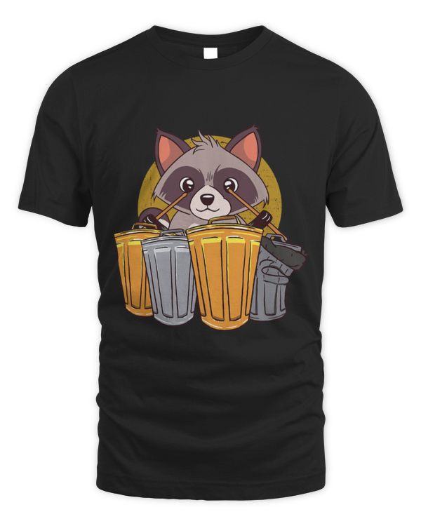 Funny Drummer Raccoons Playing Drums Using Trash Cans Funny Raccoon