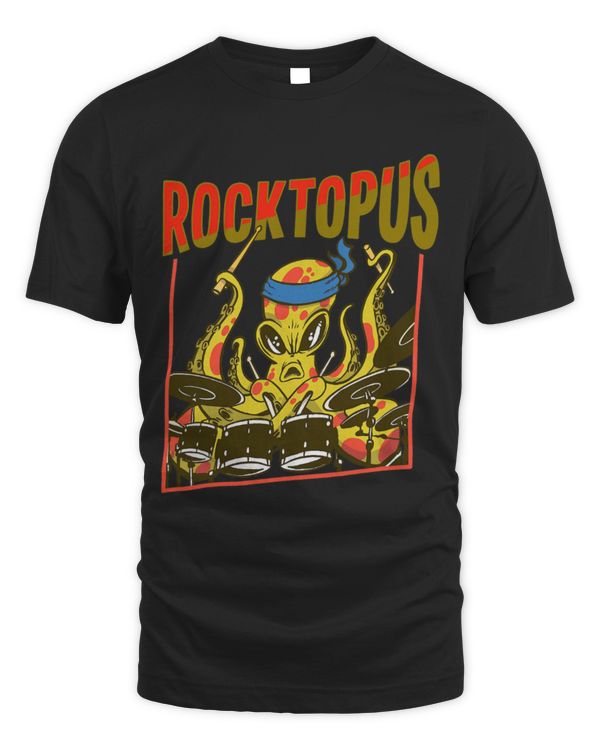 Funny Drummer Rocktopus Design for a Drummer Band Member 54