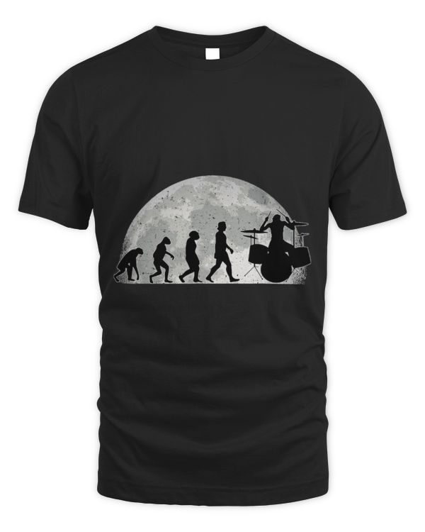 Funny Drummer s Evolution Moon Drummer Musician Drum Kit