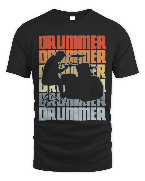 Funny Drummer Vintage Drummer Music Band Trap Set