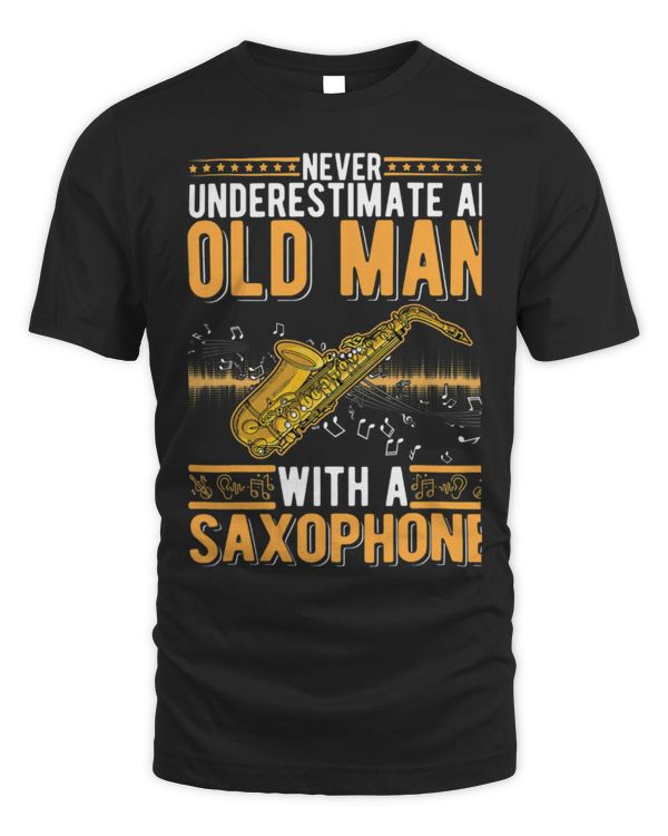Funny Saxophone Old Man Saxophone Player Grandpa Saxophonist 8