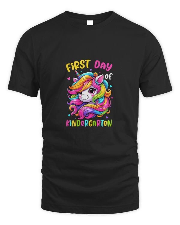 Cute Unicorn First Day Of Kindergarten Back To School Girls