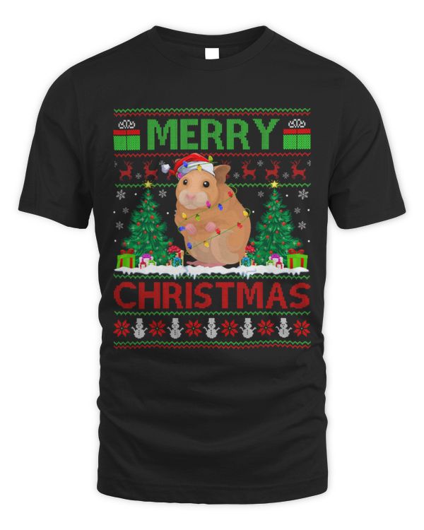 Chinchilla Mammal Xmas Lighting Ugly Chinchilla Christmas