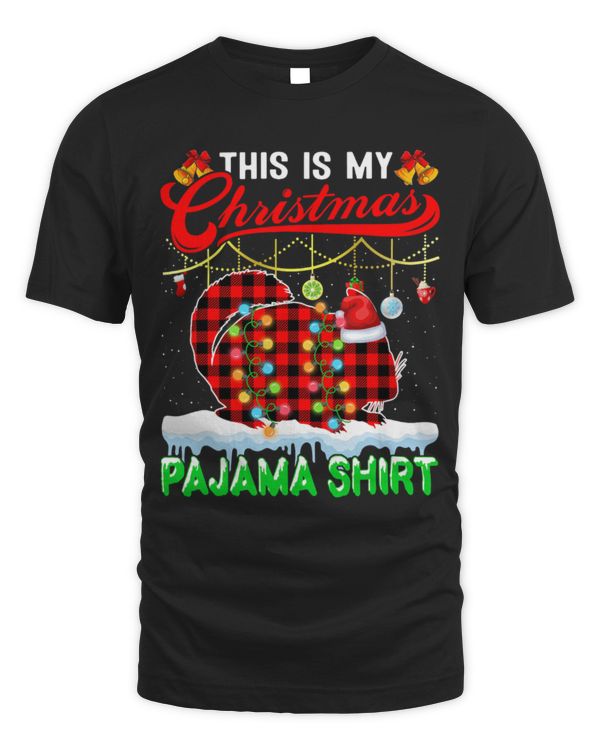 Chinchilla Mammal Xmas Lights Santa Christmas Buffalo Plaid