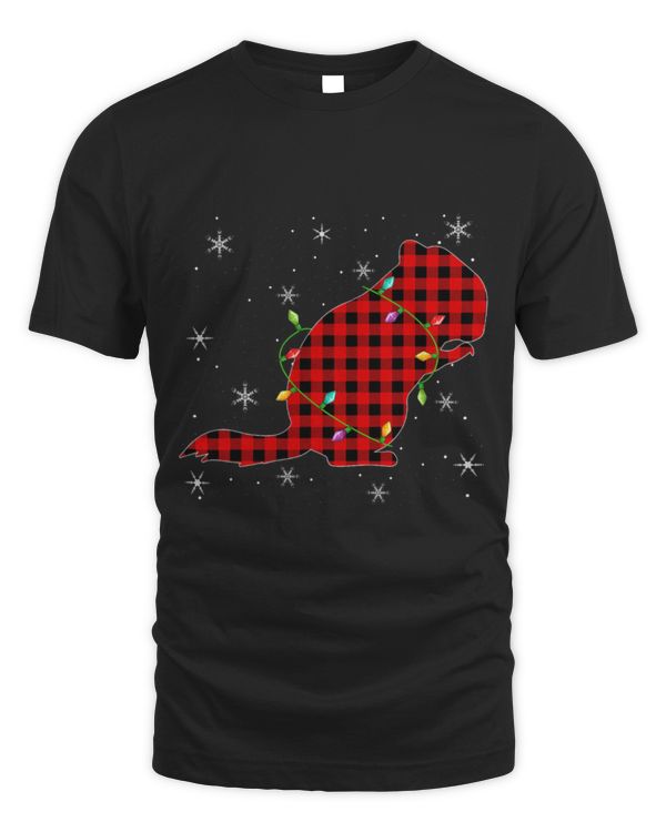 Chinchilla Mammal Xmas Matching Buffalo Plaid Chinchilla Christmas Pajama