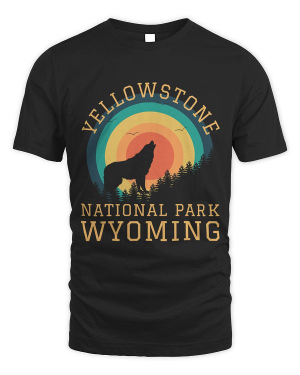 Coyote Mammal Yellowstone National Park Wyoming Wolf Hiking Nature Retro