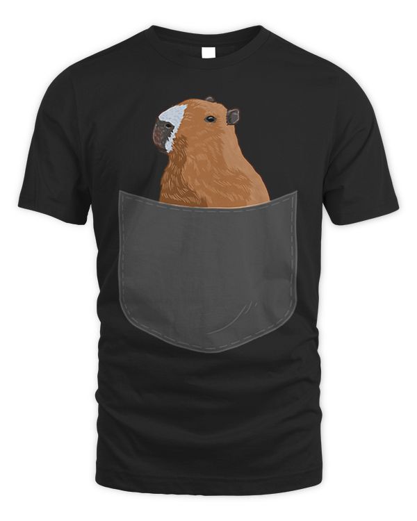 Capybara Mammal Shirt Funny Pocket
