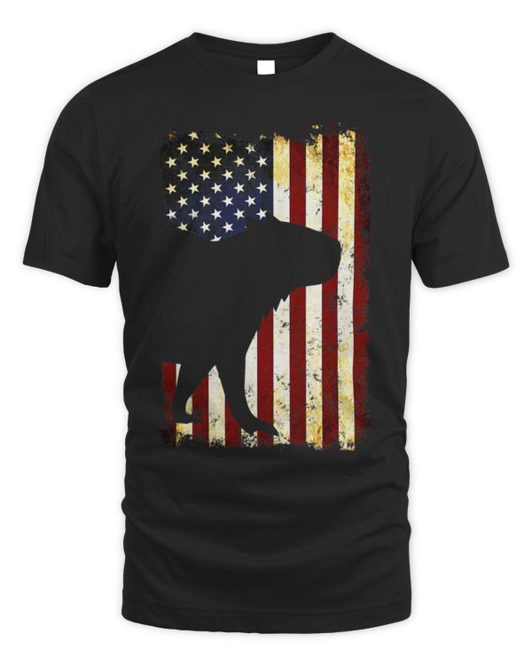 Capybara Mammal Silhouette American Flag 4th of July