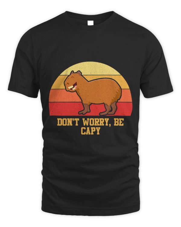 Capybara Mammal Shirt With Pun Dont Worry Be