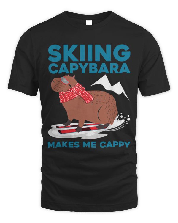 Capybara Mammal Skiing Capybara Makes Me Capy Gift For Cappybara Lovers