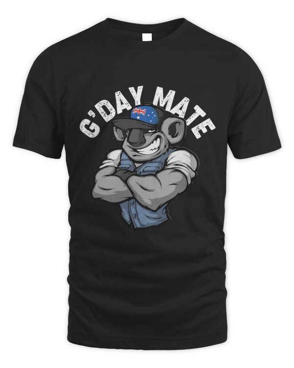 Koala Pet Australia GDay Mate Funny Men Koala Australian Flag Symbol