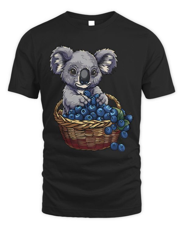 Koala Pet Blueberry Koala Bear Artwork Colourful Berry Fruit Drawing
