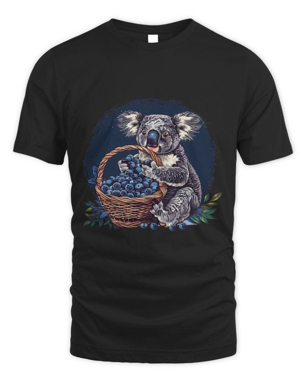 Koala Pet Blueberry Koala Bear Artwork Drawing Colourful Berry Fruit