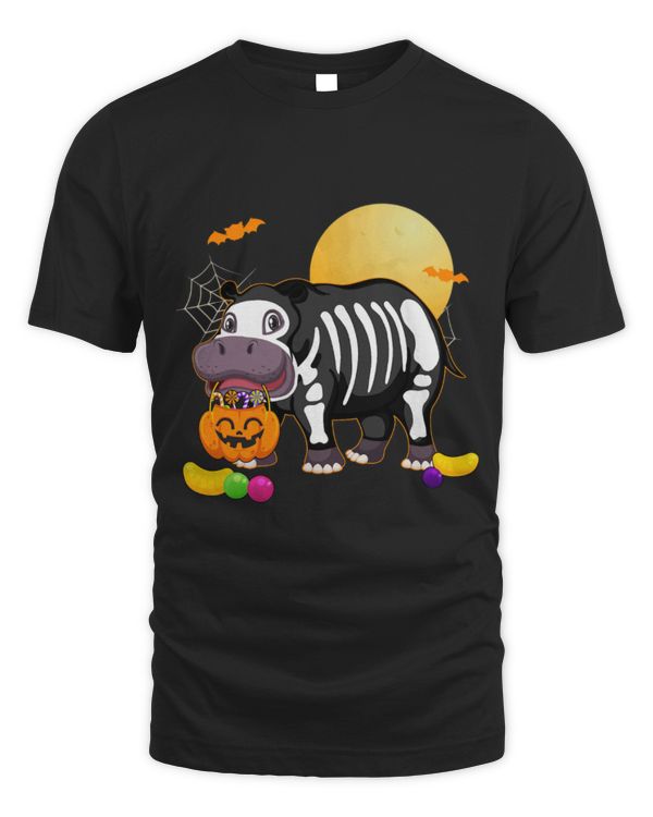 Hippo Pet Skeleton Bone Halloween Costume Pumpkin Mens