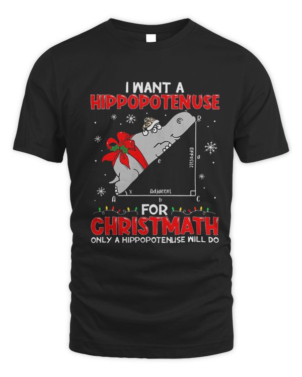Hippo Pet I Want a Hippopotenuse for Christmath Math teacher Christmas (2)