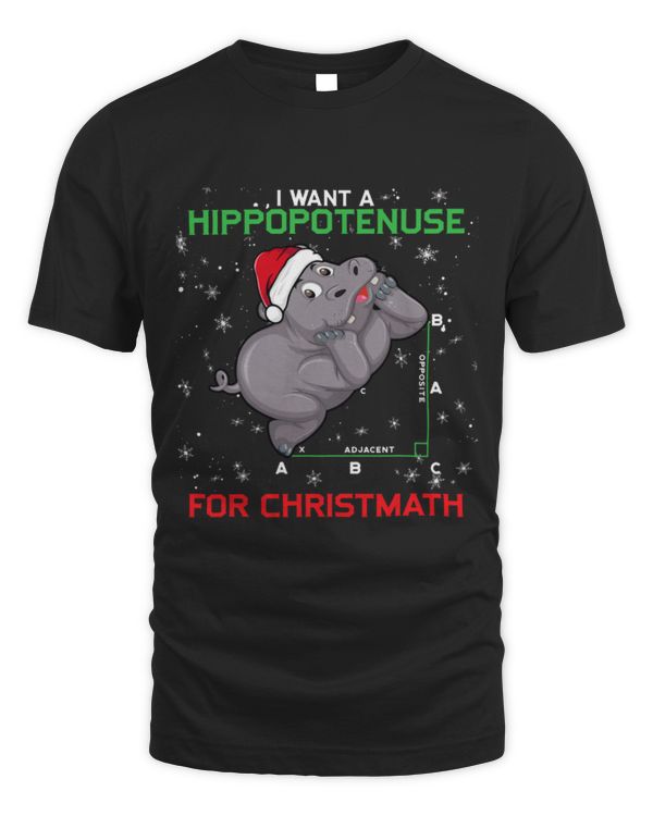Hippo Pet I Want A Hippopotenuse For Christmath Math Xmas Pajama