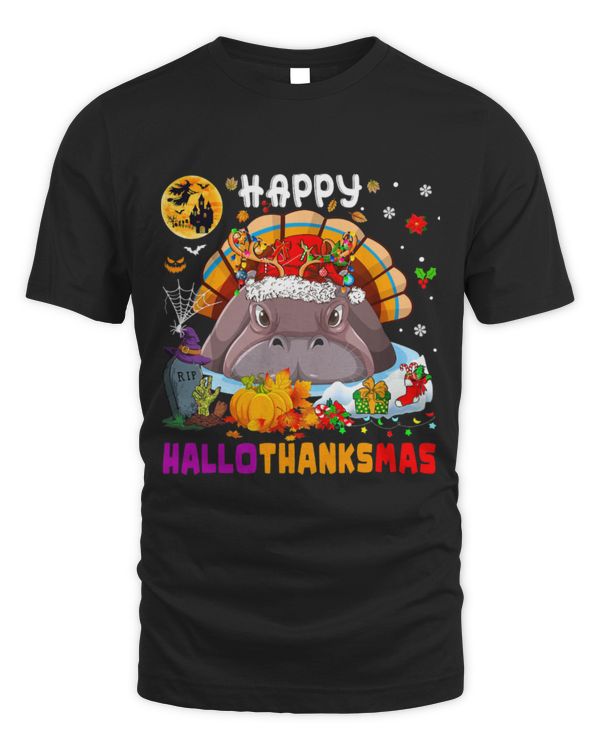 Hippo Pet Happy Halloween Thanksgiving Christmas Santa Turkey