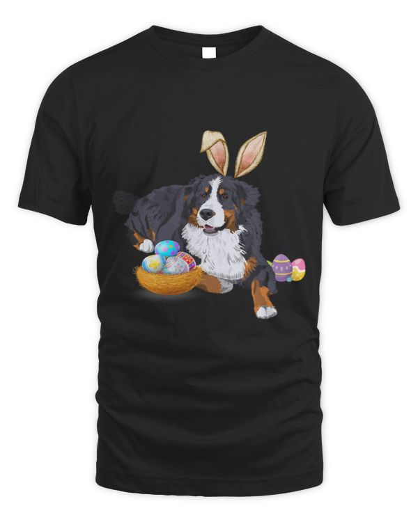 Easter Cute Bernese Mountain Dog Lover Bunny Eggs Easter 2