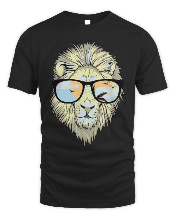 Lion Pet Face Sunglasses animal print with colors