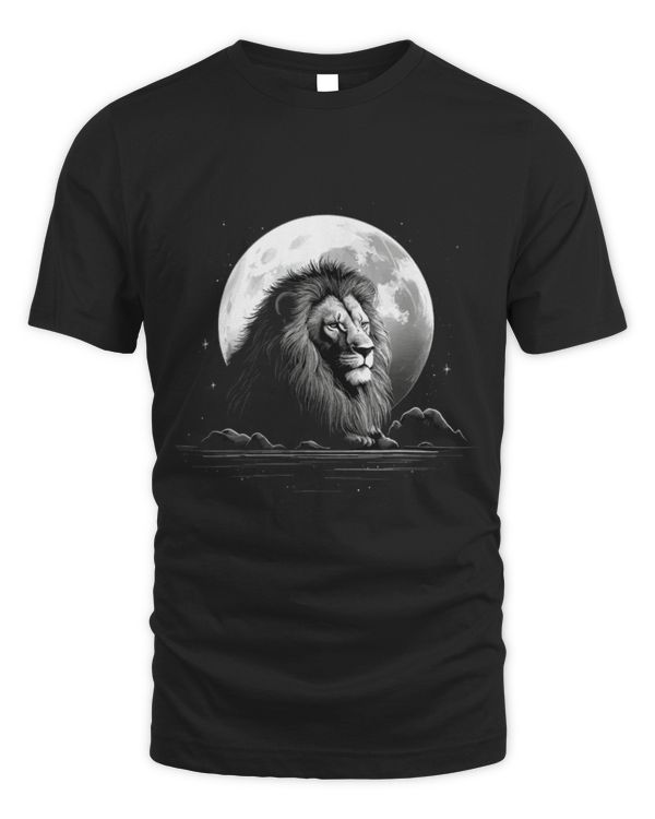 Lion Pet face with moon art head for lover lions King of Animals