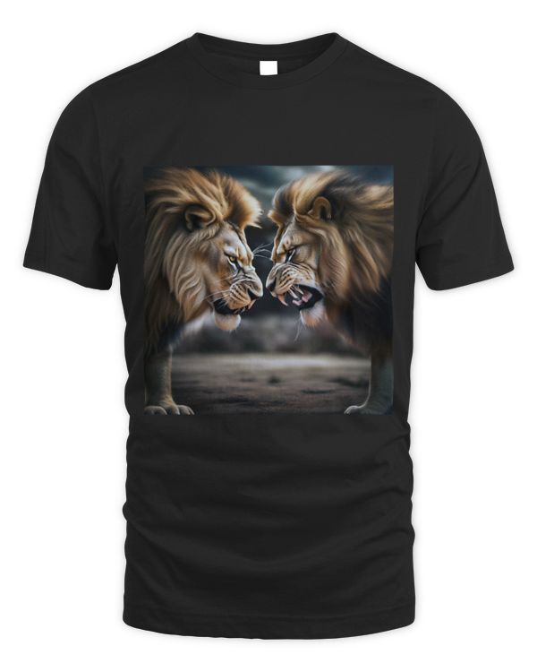 Lion Pet Facing Off African Lion Lovers Art Big Cat Art Lover