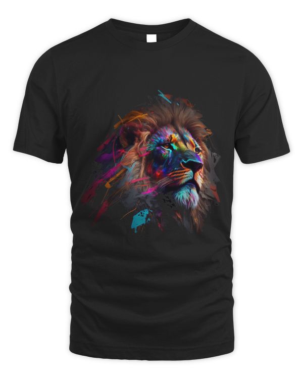 Lion Pet Animal Colourful Print Art Animal Lover Lion