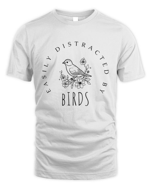 Easily Distracted by Birds, Bird Watching Shirt, Funny Gift for Bird Watcher, Retro Vintage Birds, Bird Lover Shirt, Nature Shirt, Cute Bird