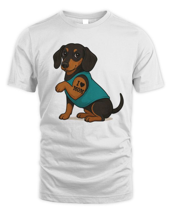 I Love Mom Dachshund