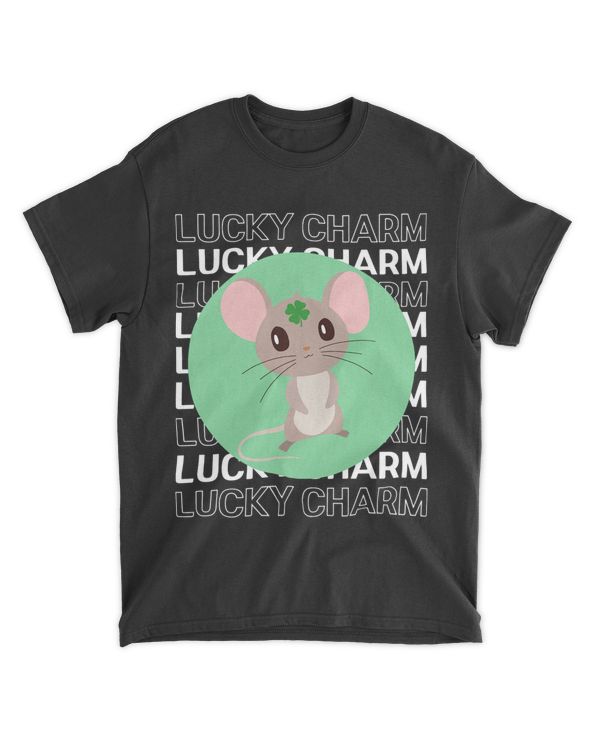 Lucky Charm Cute Mice Four Leaf Clover Kawaii Aesthetic