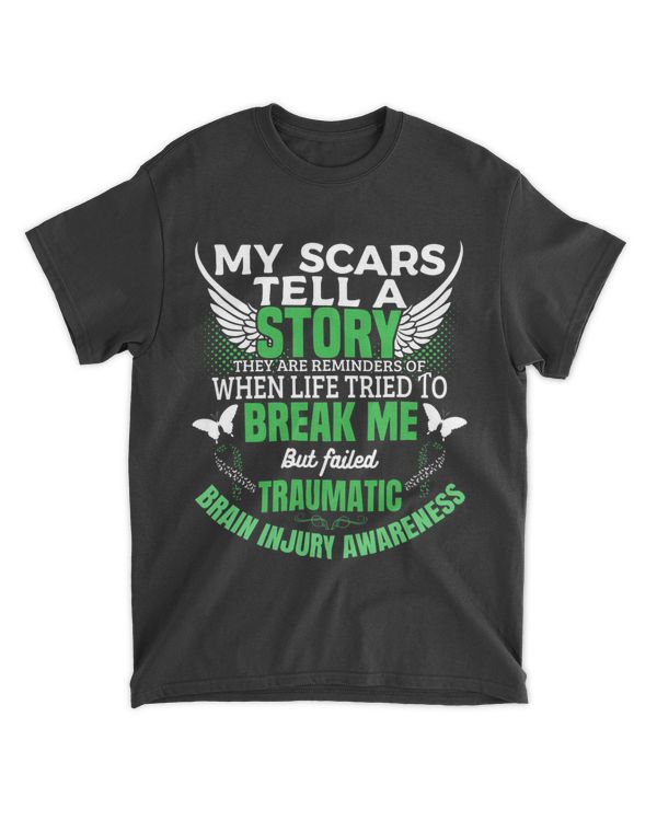Traumatic Brain Injury Awareness TBI Green Ribbon Men Women