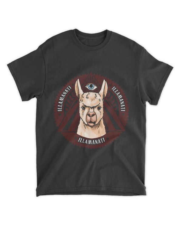 Illamanati Funny Llama Illuminati Shirt Secret Societies Fun