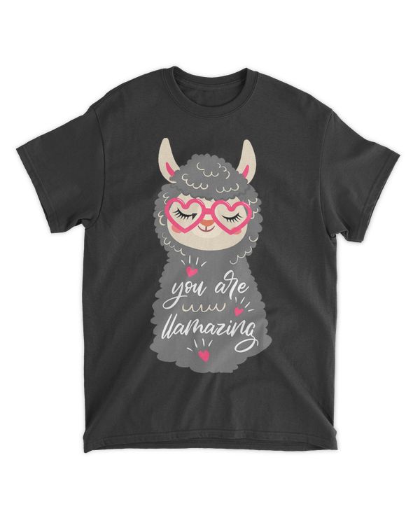 You Are Llamazing Cute Llama Glasses Funny Valentine Gift