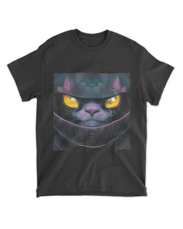 Master Cat Face Chief With Helmet Soldier War Halloween