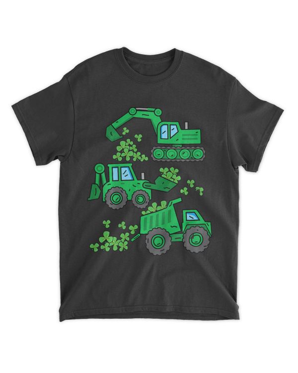 Kids Boys St Patricks Day Construction Crane Digger Truck Irish