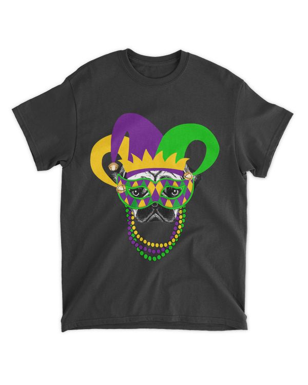 Mardi Gras Pug Dog 2Cute Mardi Gras Shirt
