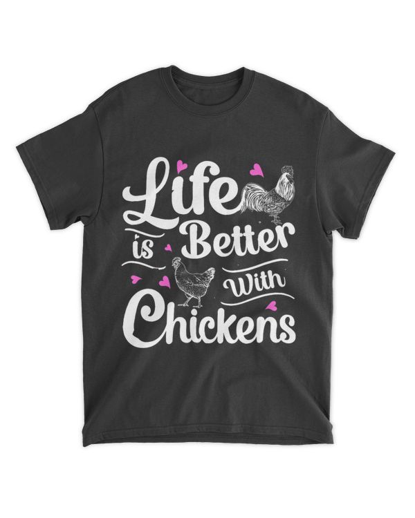 Womens Funny Life Is Better With Chickens 2Animal Pet Farmer 21