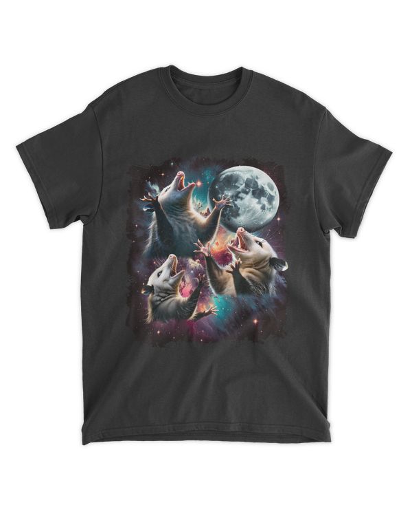 Three Opossum Moon  3 Possum Moon Funny Weird Curs
