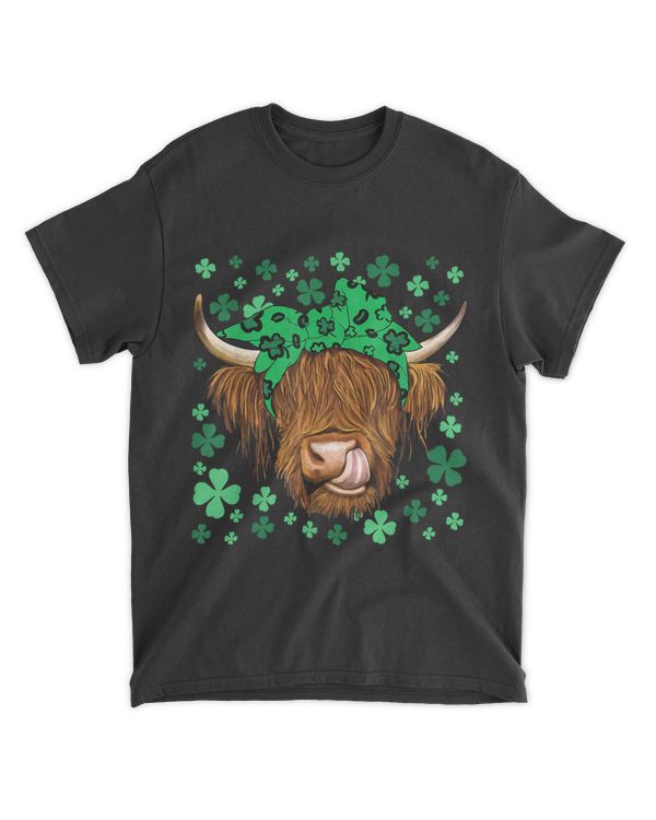 St Patricks Day Highland Cow Men Women Kids St Pad