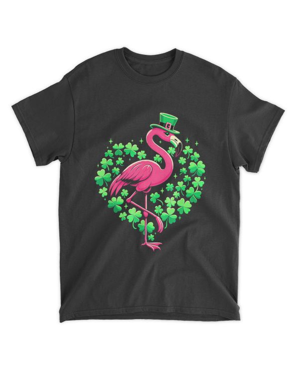 St Patricks Day Irish Flamingo T-Shirt