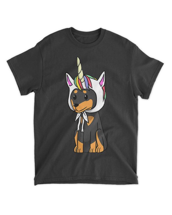 Unicorn Miniature Pinscher T-Shirt Funny Min Pin Dog Shirt