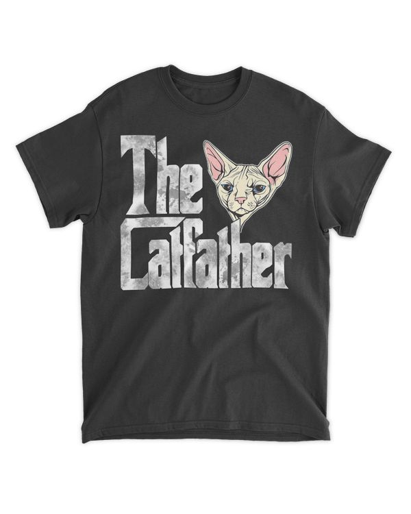 Cat Dad The Catfather Crazy Sphynx Cat Father Kitty Daddy T-Shirt
