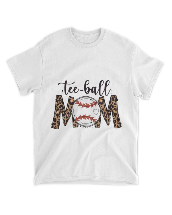 TeeBall Mom T Ball Mom Leopard Print Mothers Day Tee Ball